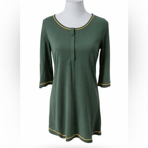 La Perla Olive Green Viscose Tunic Dress NWOT IT 42 US 6 Made in Croatia